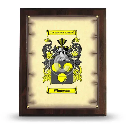 Wimpenny Coat of Arms Plaque