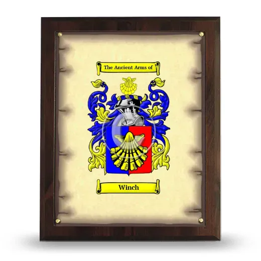 Winch Coat of Arms Plaque