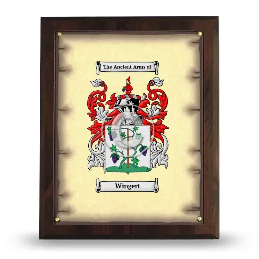 Wingert Coat of Arms Plaque