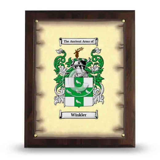 Winkler Coat of Arms Plaque