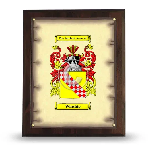 Winship Coat of Arms Plaque
