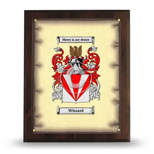 Wissard Coat of Arms Plaque