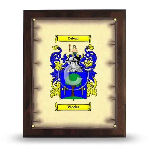 Wodes Coat of Arms Plaque