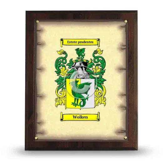 Wolken Coat of Arms Plaque