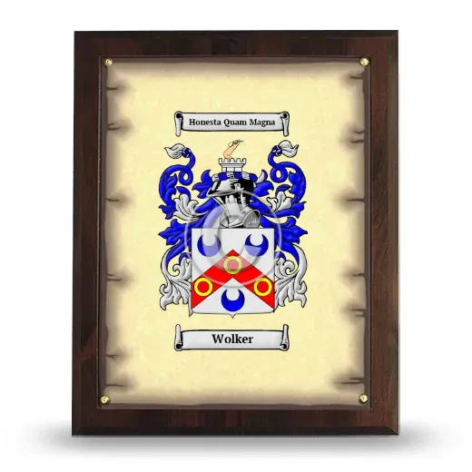 Wolker Coat of Arms Plaque