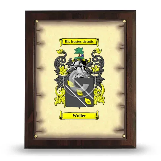 Woller Coat of Arms Plaque