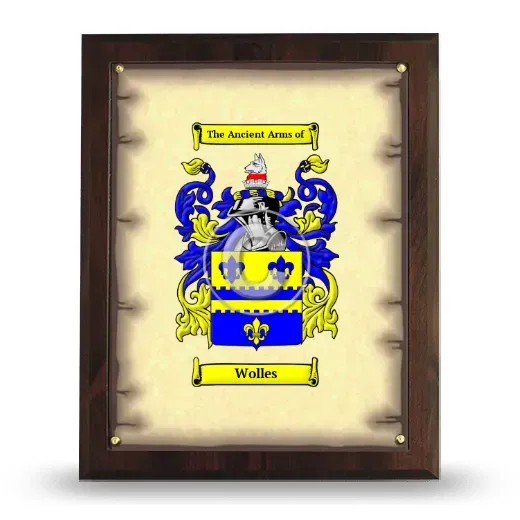 Wolles Coat of Arms Plaque
