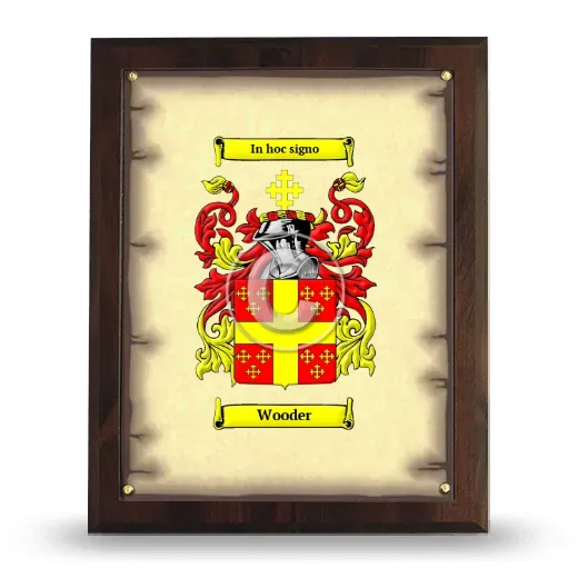 Wooder Coat of Arms Plaque