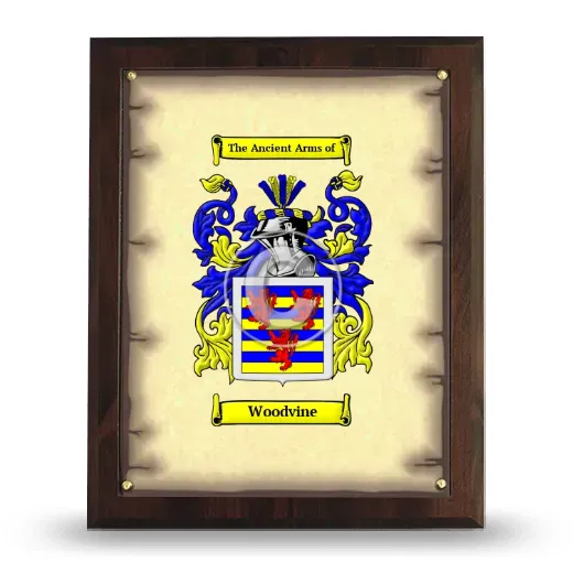 Woodvine Coat of Arms Plaque