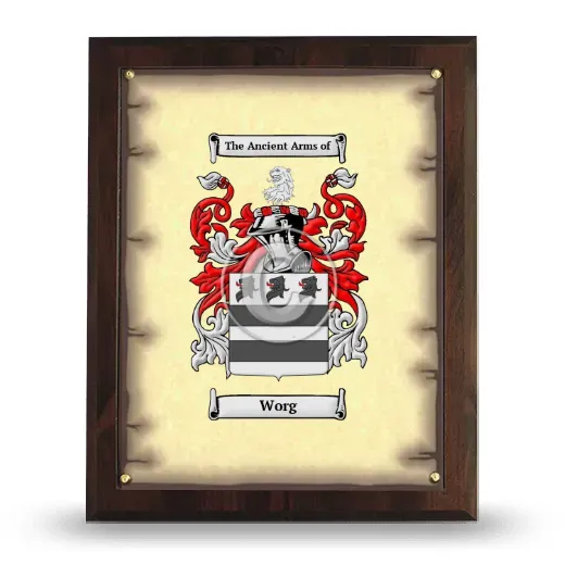 Worg Coat of Arms Plaque