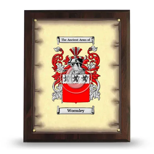 Wormley Coat of Arms Plaque