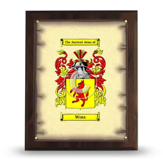 Woss Coat of Arms Plaque