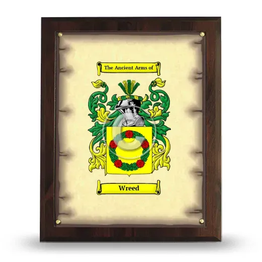 Wreed Coat of Arms Plaque