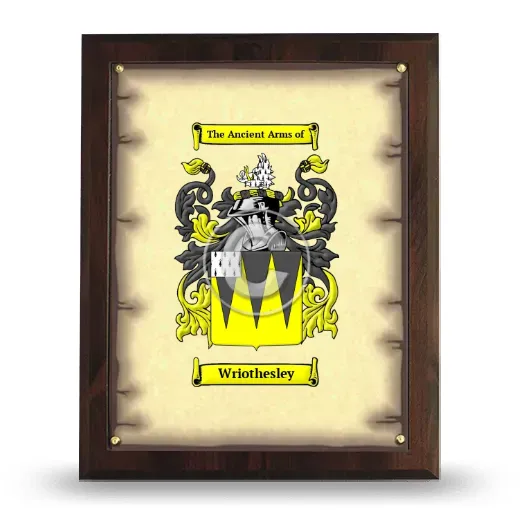 Wriothesley Coat of Arms Plaque