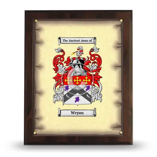 Wryan Coat of Arms Plaque