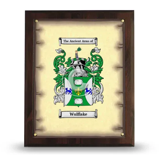 Wulflake Coat of Arms Plaque