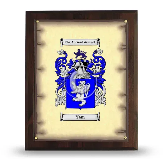 Yam Coat of Arms Plaque