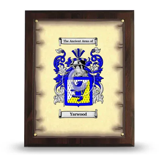 Yarwood Coat of Arms Plaque