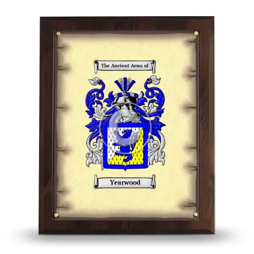Yearwood Coat of Arms Plaque