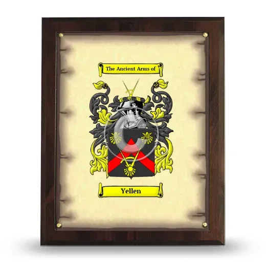 Yellen Coat of Arms Plaque