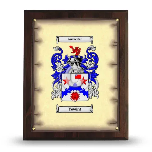 Yewint Coat of Arms Plaque