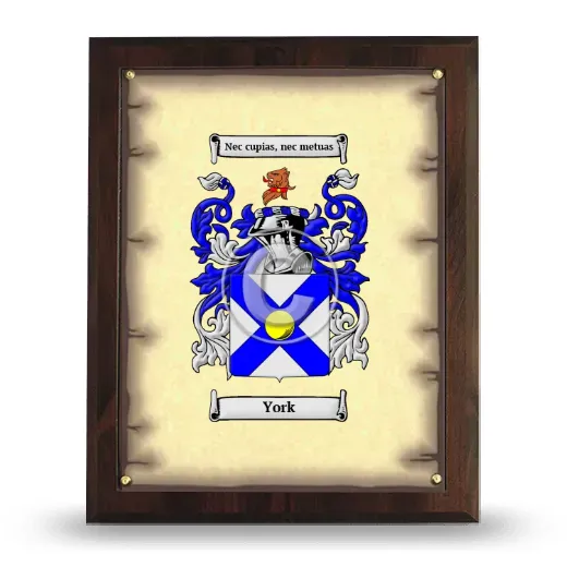 York Coat of Arms Plaque