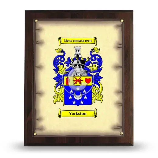 Yorkston Coat of Arms Plaque