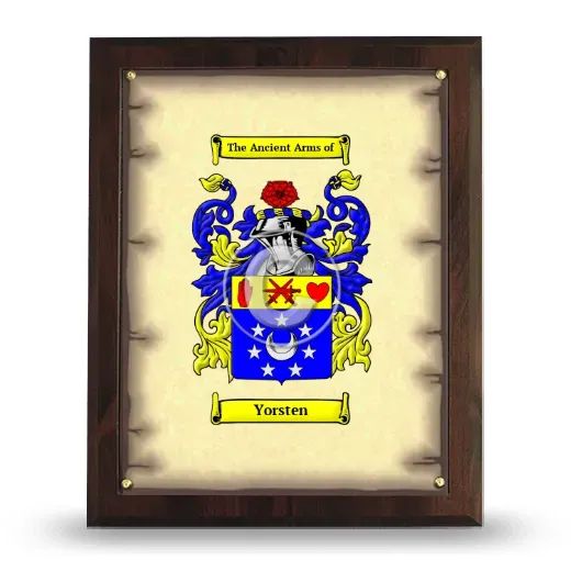 Yorsten Coat of Arms Plaque
