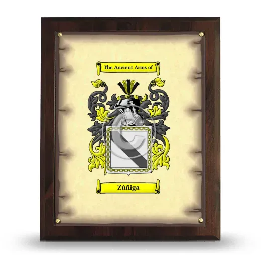 Zúñiga Coat of Arms Plaque