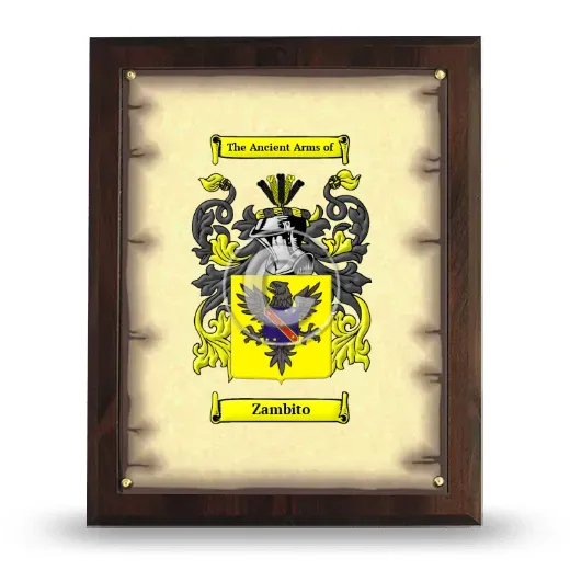 Zambito Coat of Arms Plaque