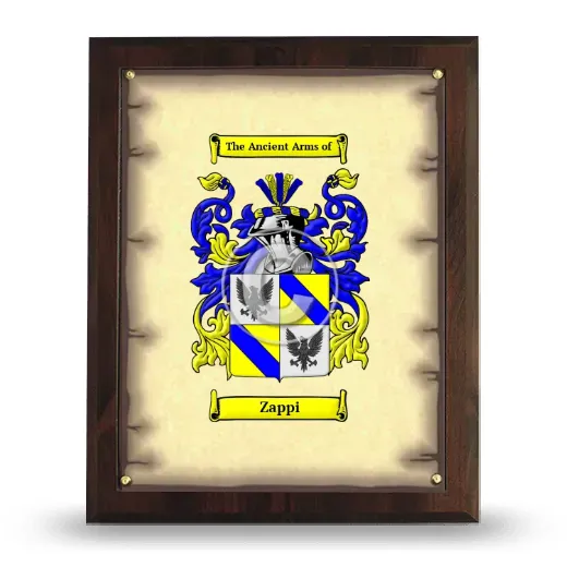 Zappi Coat of Arms Plaque