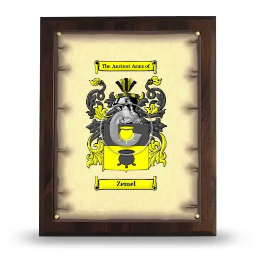 Zemel Coat of Arms Plaque