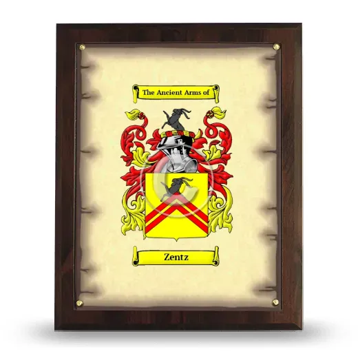 Zentz Coat of Arms Plaque