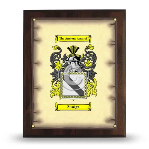 Zuniga Coat of Arms Plaque
