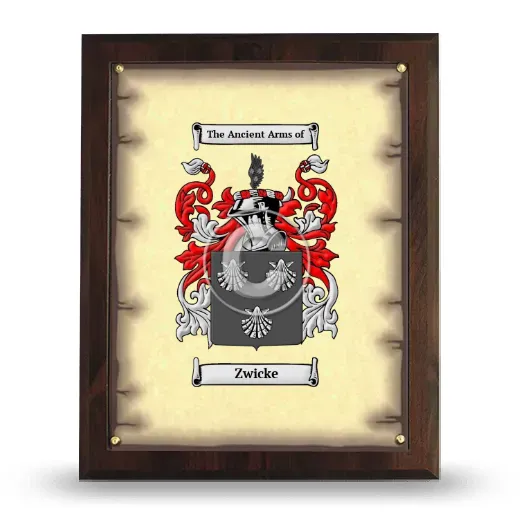 Zwicke Coat of Arms Plaque