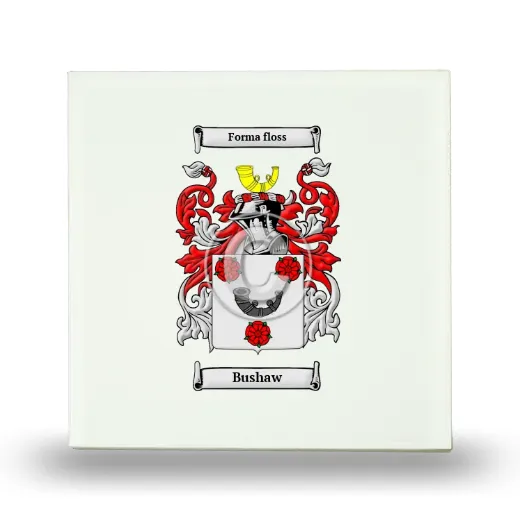 Bushaw Small Ceramic Tile with Coat of Arms