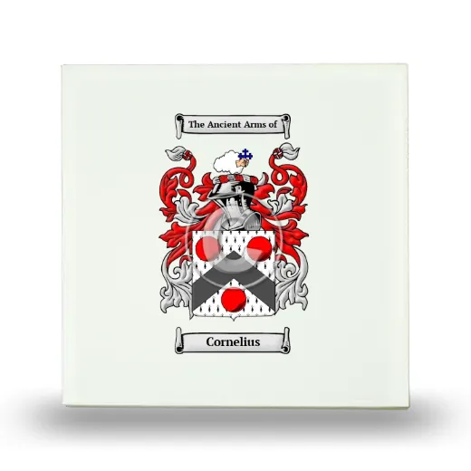 Cornelius Small Ceramic Tile with Coat of Arms