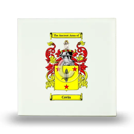 Covin Small Ceramic Tile with Coat of Arms