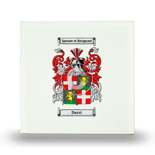 Darst Small Ceramic Tile with Coat of Arms