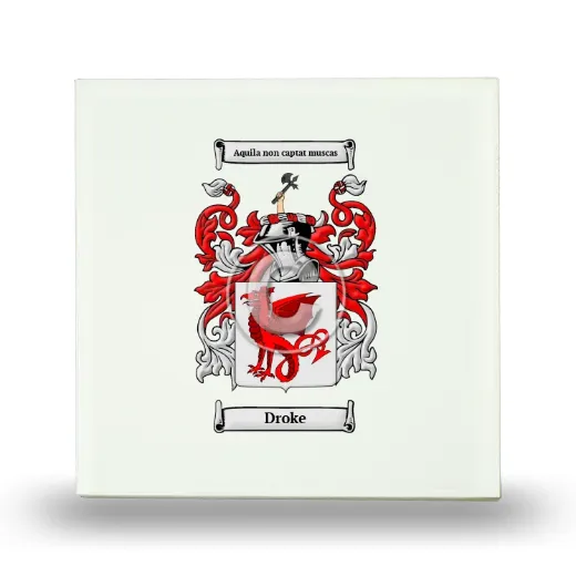 Droke Small Ceramic Tile with Coat of Arms