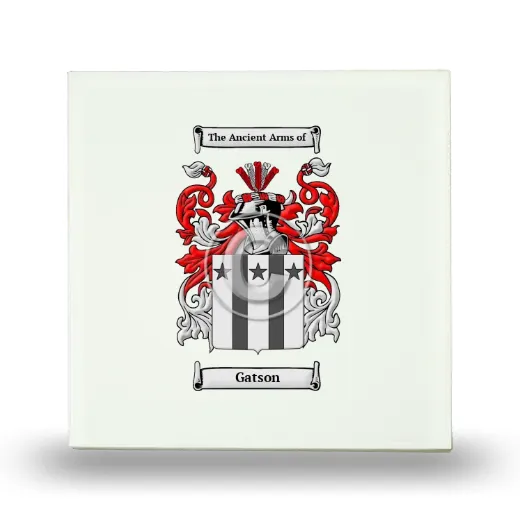 Gatson Small Ceramic Tile with Coat of Arms