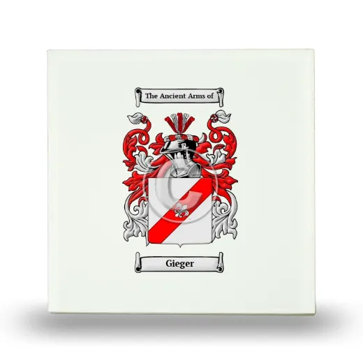 Gieger Small Ceramic Tile with Coat of Arms