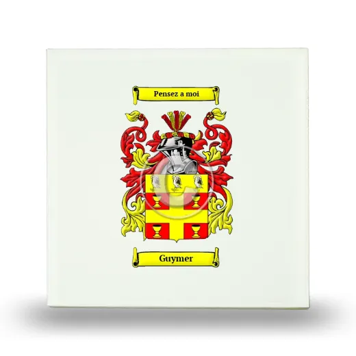 Guymer Small Ceramic Tile with Coat of Arms