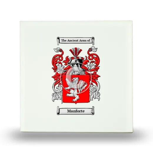 Manforte Small Ceramic Tile with Coat of Arms