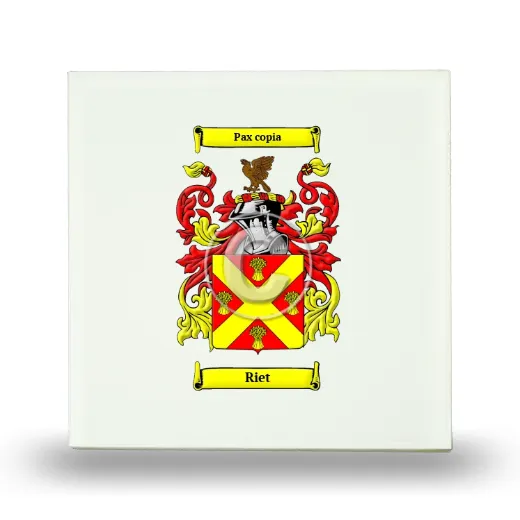 Riet Small Ceramic Tile with Coat of Arms