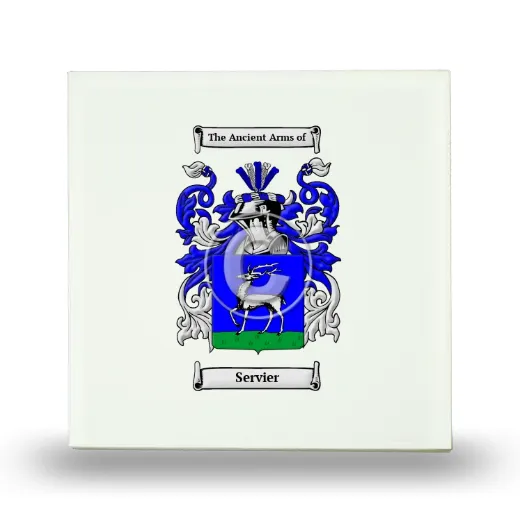 Servier Small Ceramic Tile with Coat of Arms
