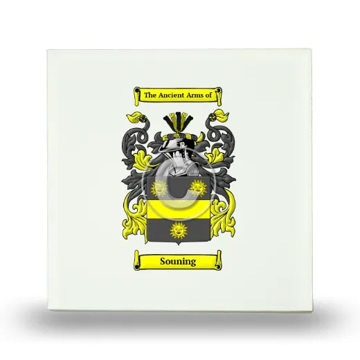 Souning Small Ceramic Tile with Coat of Arms