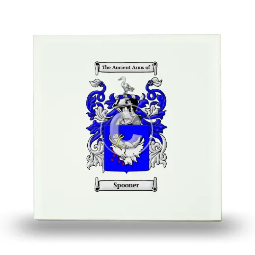 Spooner Small Ceramic Tile with Coat of Arms
