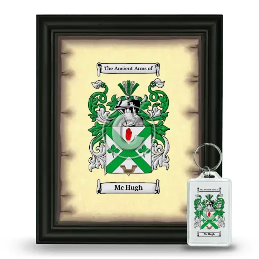 Mc Hugh Framed Coat of Arms and Keychain - Black