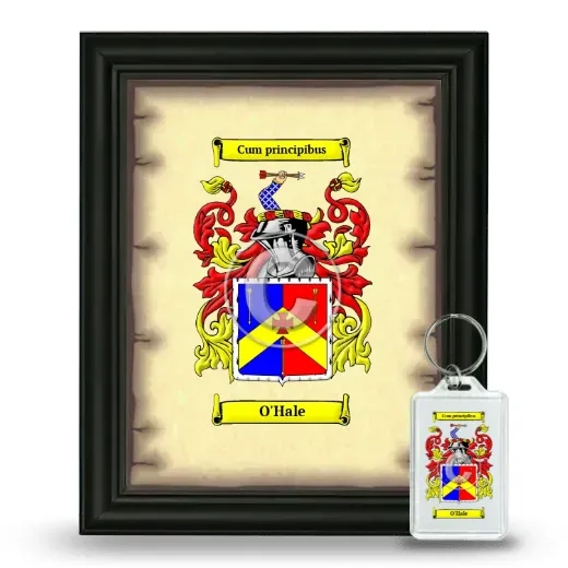 O'Hale Framed Coat of Arms and Keychain - Black